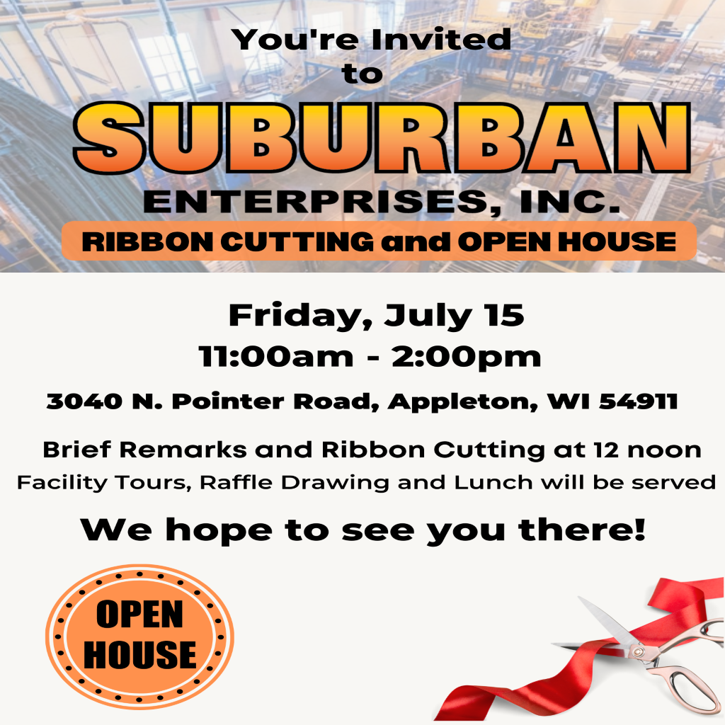 Suburban Enterprises Hosting Ribbon Cutting and Open House at New Industrial Facility
